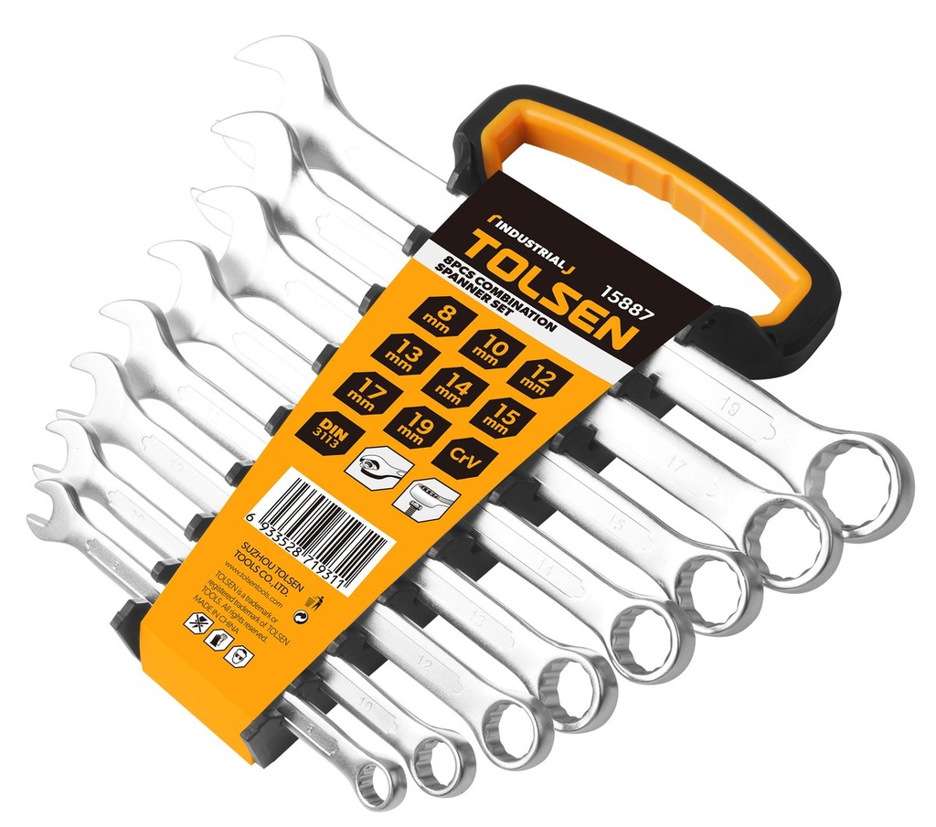 [15887] Tolsen Combination Spanner Sets (8pc)